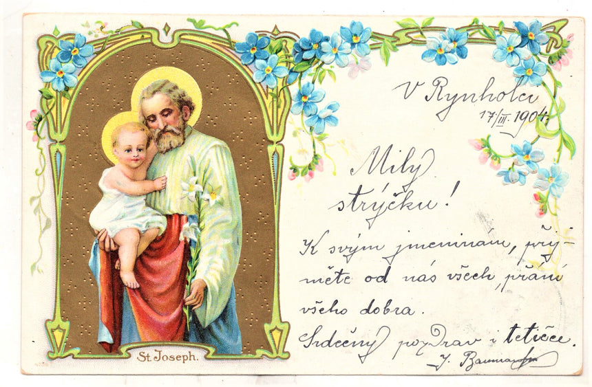 Cartolina Gesù. Madonna. San Giuseppe. Sacra Famiglia. Santi. | Collezionissimo