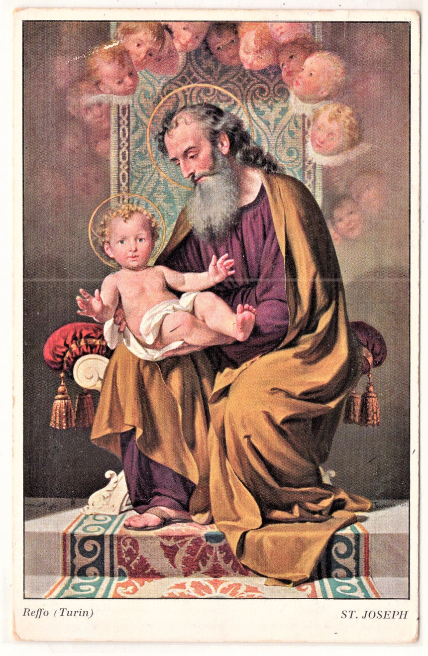 Cartolina Gesù. Madonna. San Giuseppe. Sacra Famiglia. Santi. | Collezionissimo