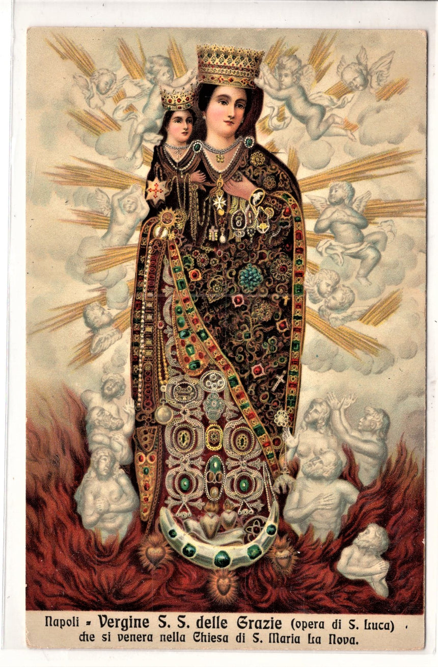 Cartolina Gesù. Madonna. San Giuseppe. Sacra Famiglia. Santi. | Collezionissimo