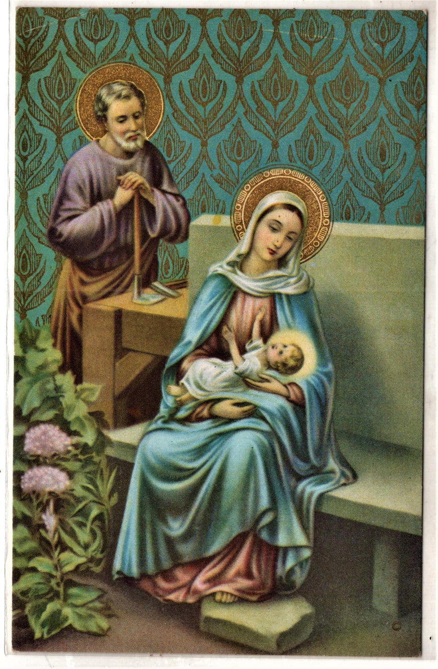 Cartolina Gesù. Madonna. San Giuseppe. Sacra Famiglia. Santi. | Collezionissimo