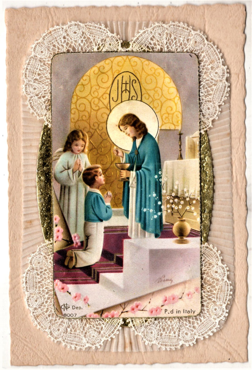 Cartolina Gesù. Madonna. San Giuseppe. Sacra Famiglia. Santi. | Collezionissimo