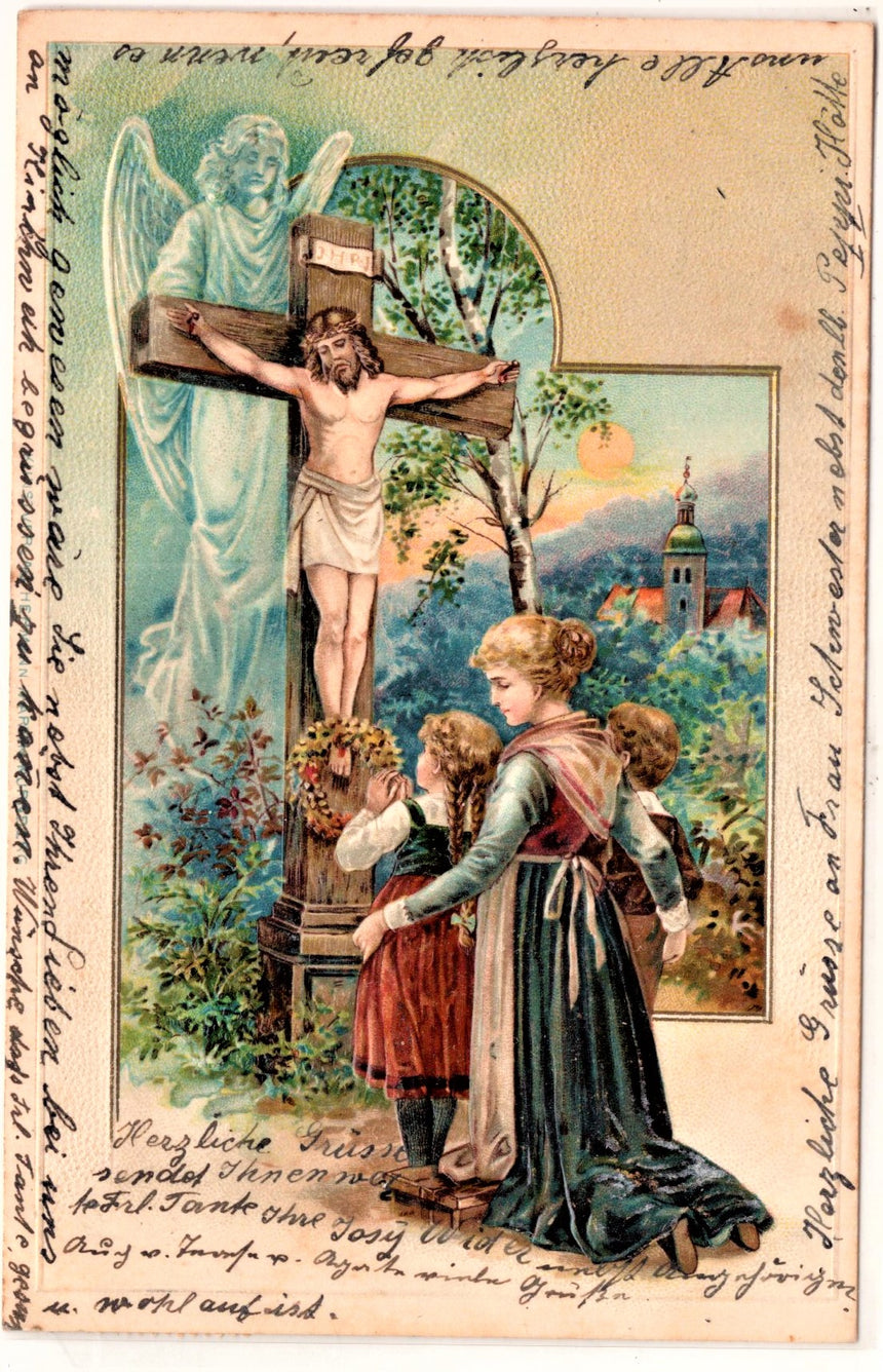 Cartolina Gesù. Madonna. San Giuseppe. Sacra Famiglia. Santi. | Collezionissimo