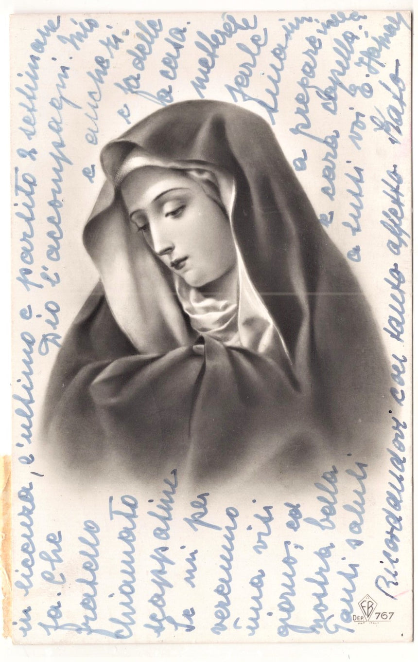 Cartolina Gesù. Madonna. San Giuseppe. Sacra Famiglia. Santi. | Collezionissimo