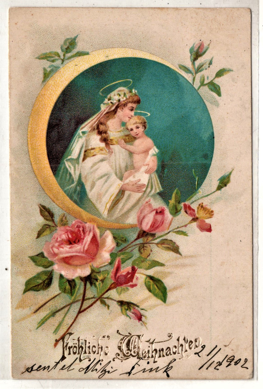 Cartolina Gesù. Madonna. San Giuseppe. Sacra Famiglia. Santi. | Collezionissimo