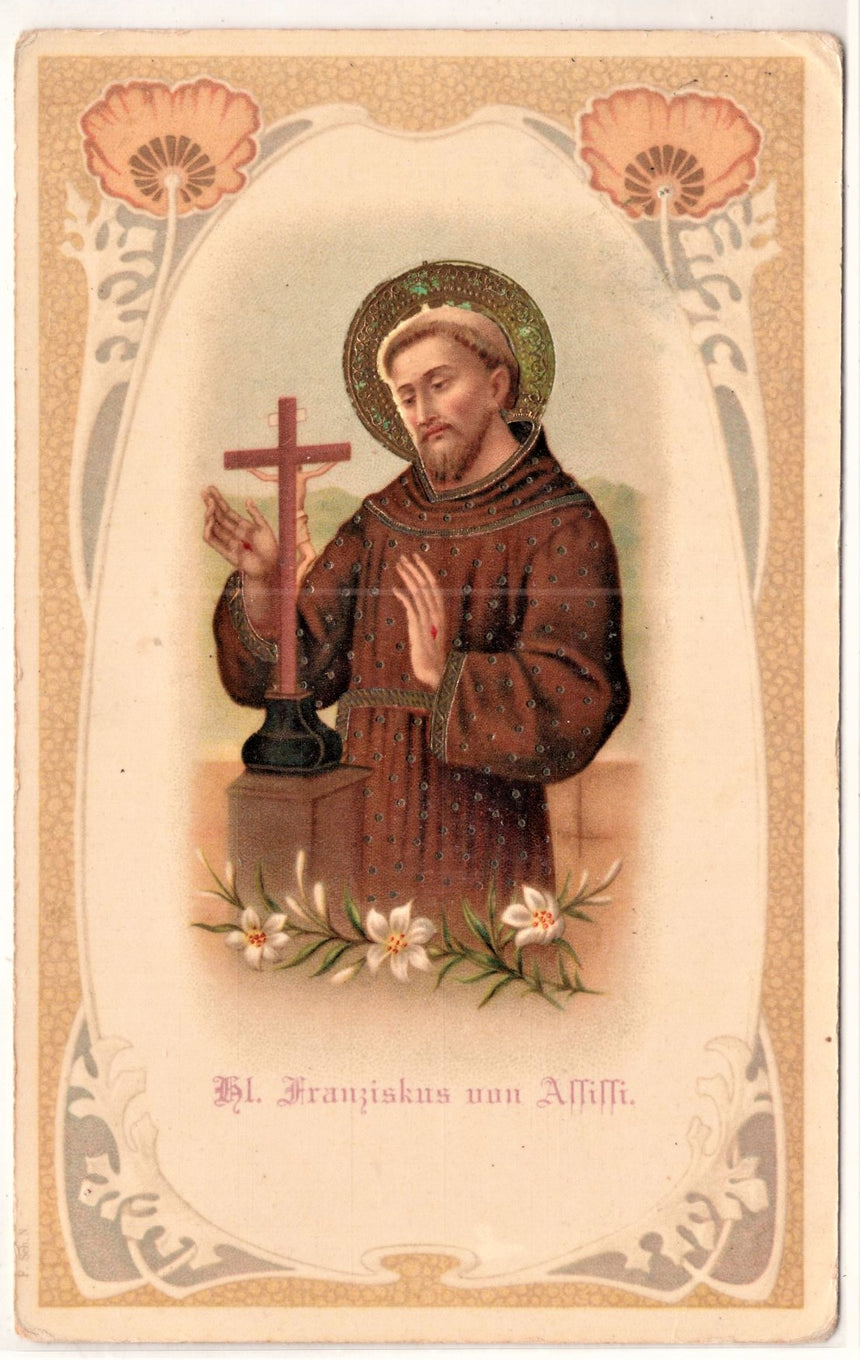 Cartolina Gesù. Madonna. San Giuseppe. Sacra Famiglia. Santi. S. Francesco | Collezionissimo