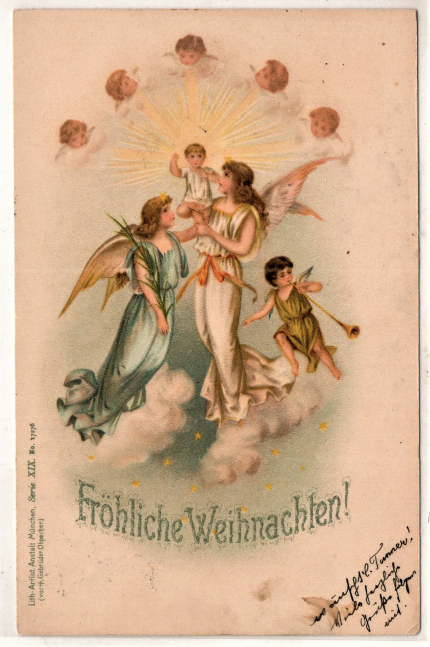 Cartolina Buon Natale / anno. Santini. Militari | Collezionissimo