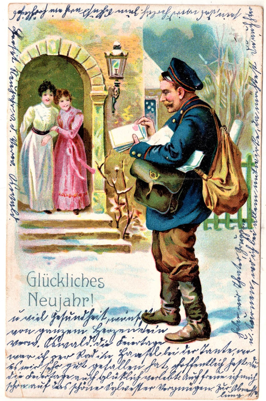 Cartolina Buon Natale / anno. Santini. Militari | Collezionissimo