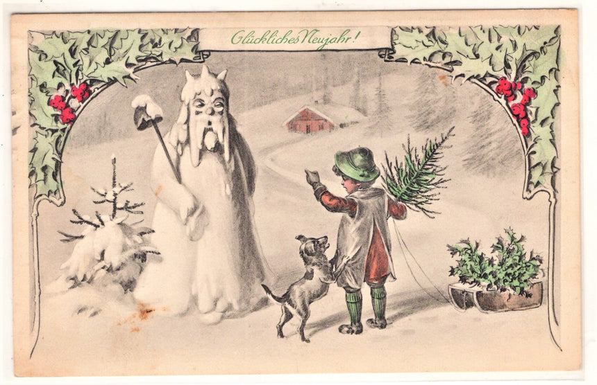 Cartolina Buon Natale / anno. Santini. Militari | Collezionissimo