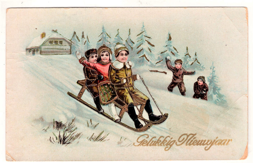 Cartolina Buon Natale / anno. Santini. Militari | Collezionissimo