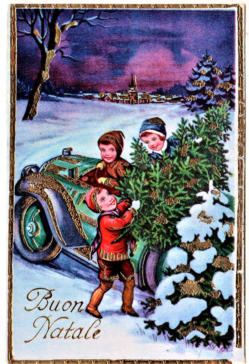 Cartolina Buon Natale / anno. Santini. Militari | Collezionissimo