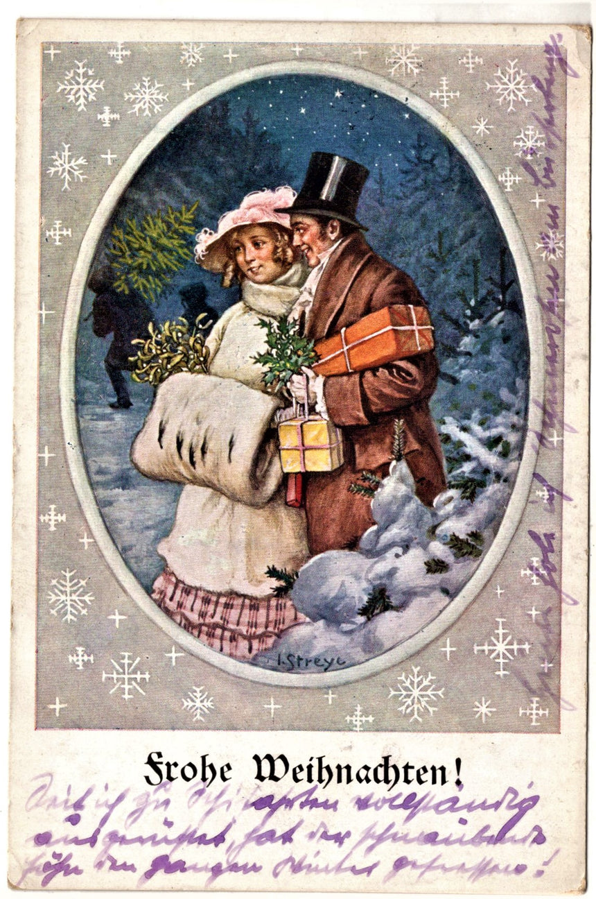 Cartolina Buon Natale / anno. Santini. Militari | Collezionissimo