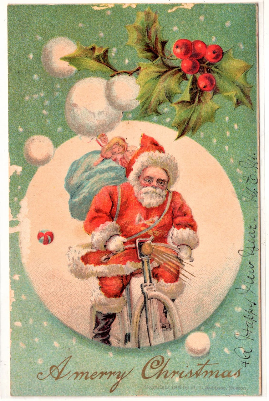 Cartolina Buon Natale / anno. Santini. Militari | Collezionissimo