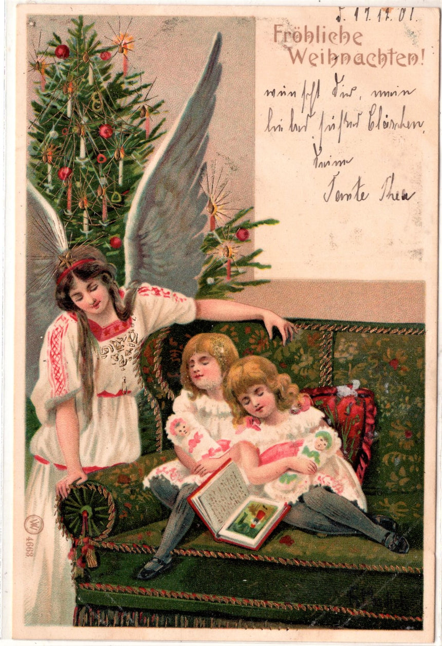 Cartolina Buon Natale / anno. Santini. Militari | Collezionissimo