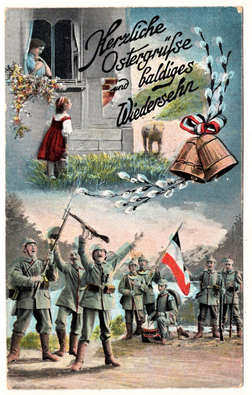 Cartolina Buon Natale / anno. Santini. Militari Ostergrusse | Collezionissimo