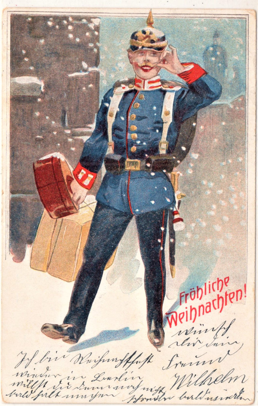 Cartolina Buon Natale / anno. Santini. Militari Weihnachten | Collezionissimo