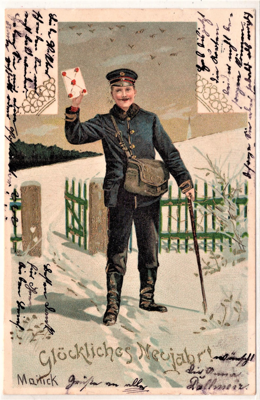 Cartolina Buon Natale / anno. Santini. Militari neuen Jahr | Collezionissimo