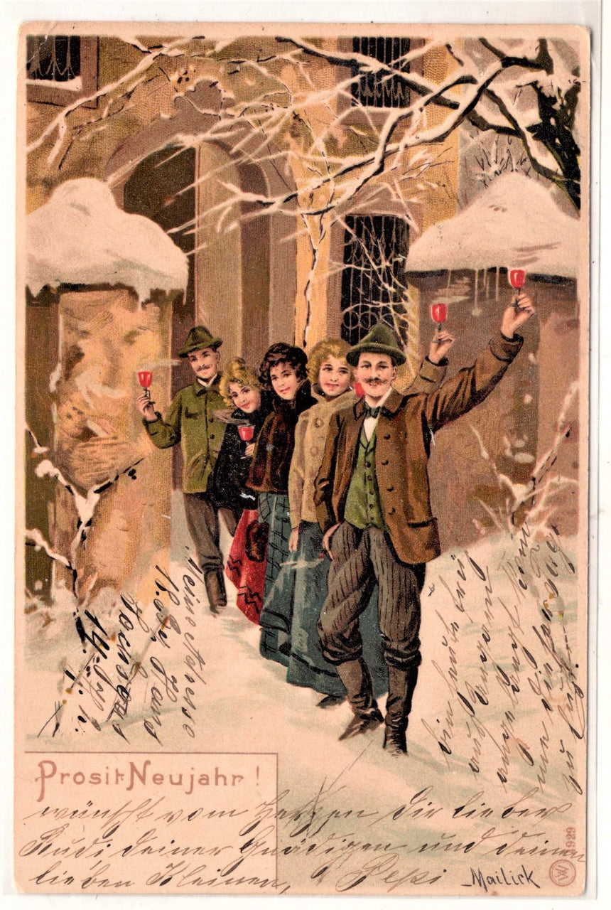 Cartolina Buon Natale / anno. Santini. Militari Mailick | Collezionissimo