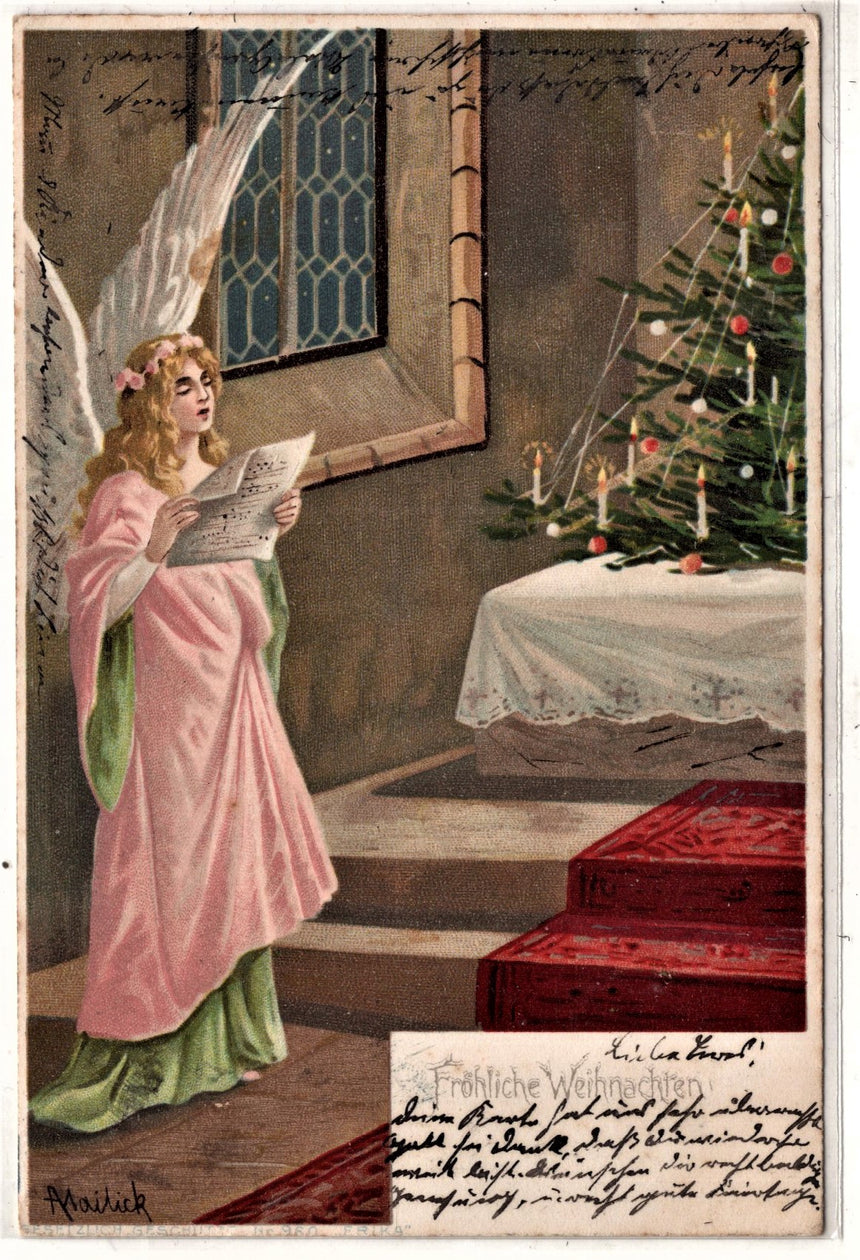 Cartolina Buon Natale / anno. Santini. Militari Mailick | Collezionissimo