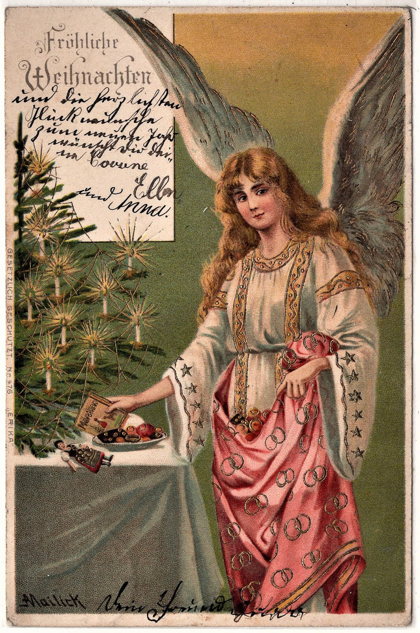 Cartolina Buon Natale / anno. Santini. Militari Mailick | Collezionissimo