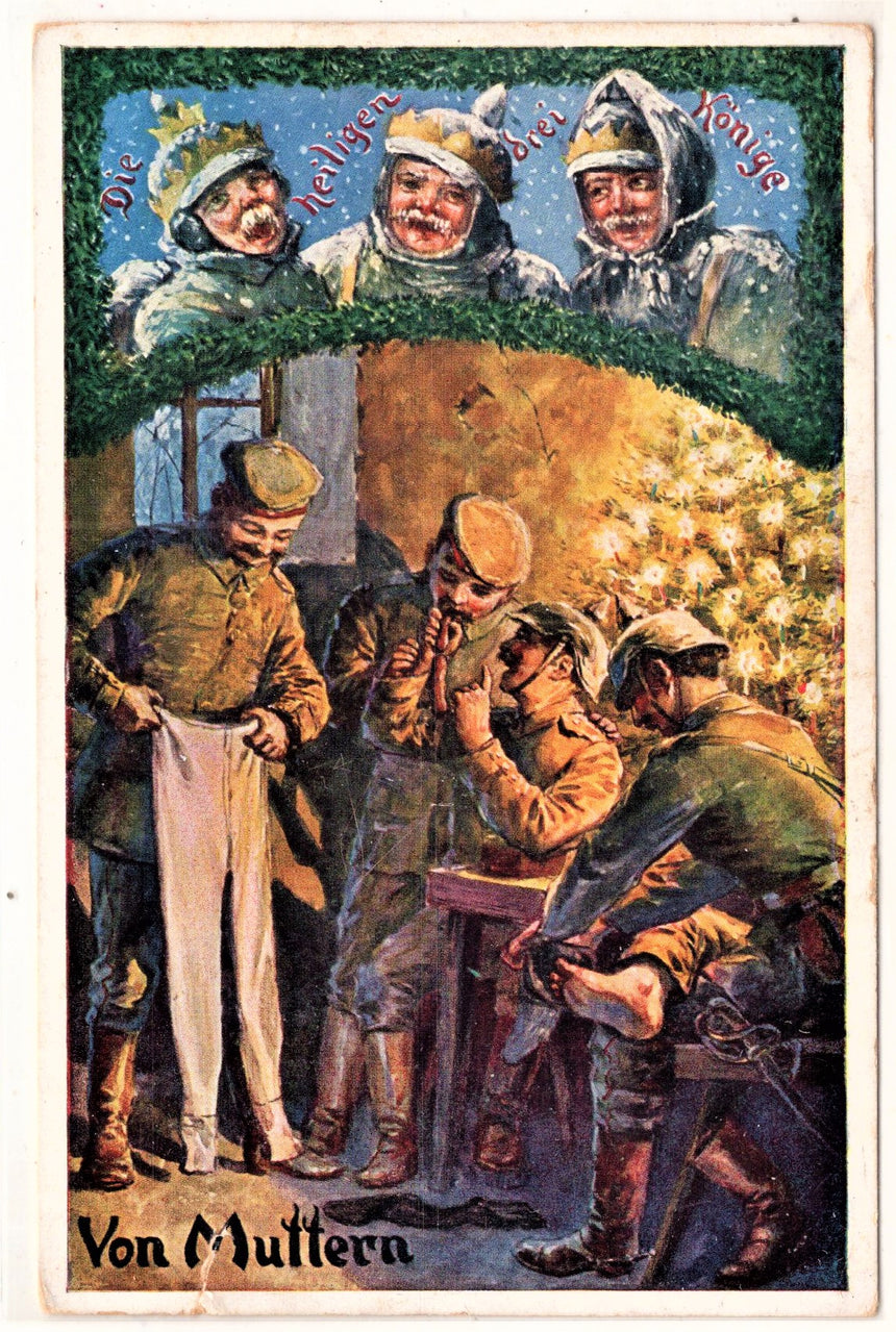 Cartolina Buon Natale / anno. Santini. Militari Weihnachten | Collezionissimo