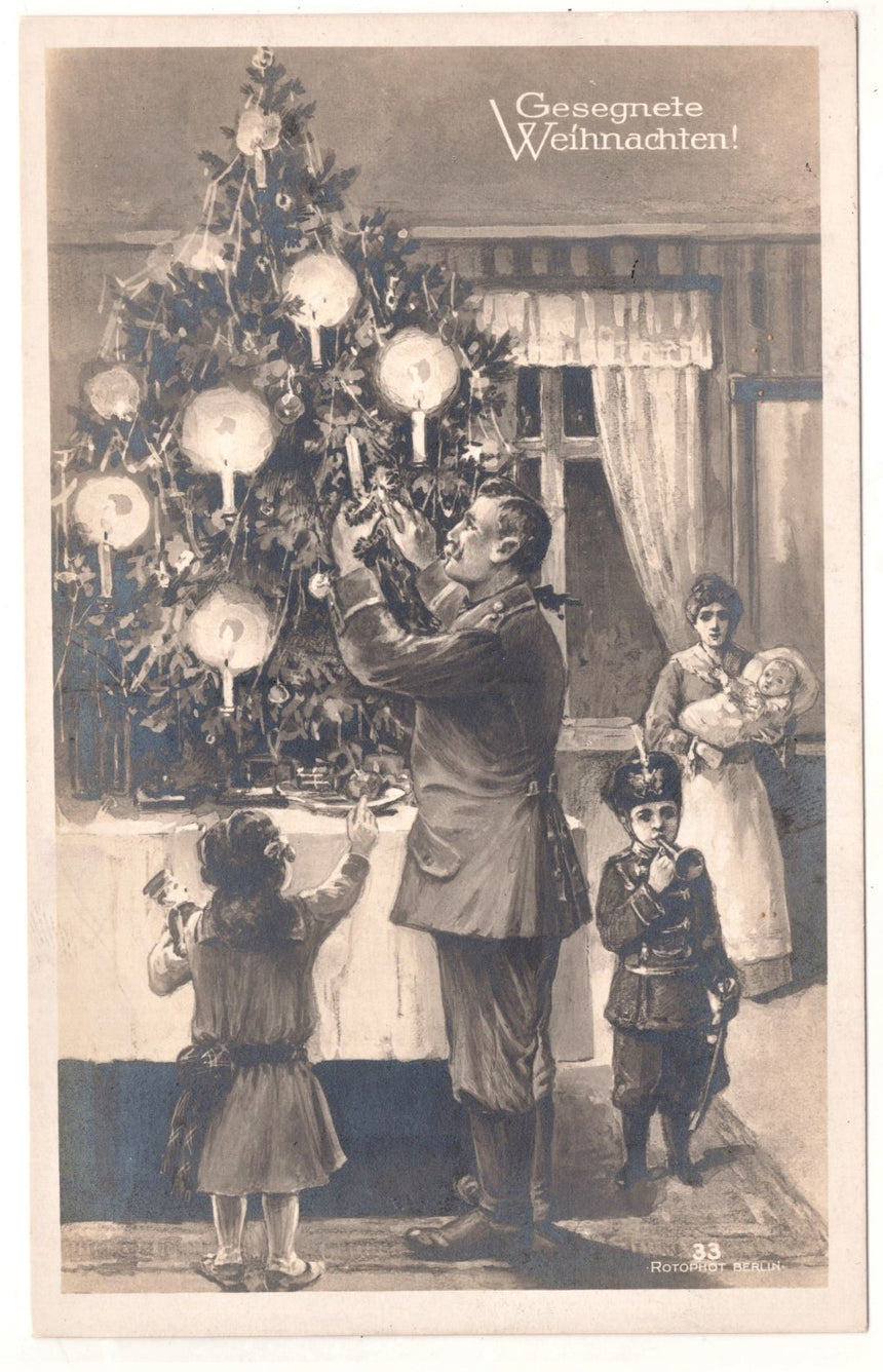 Cartolina Buon Natale / anno. Santini. Militari | Collezionissimo