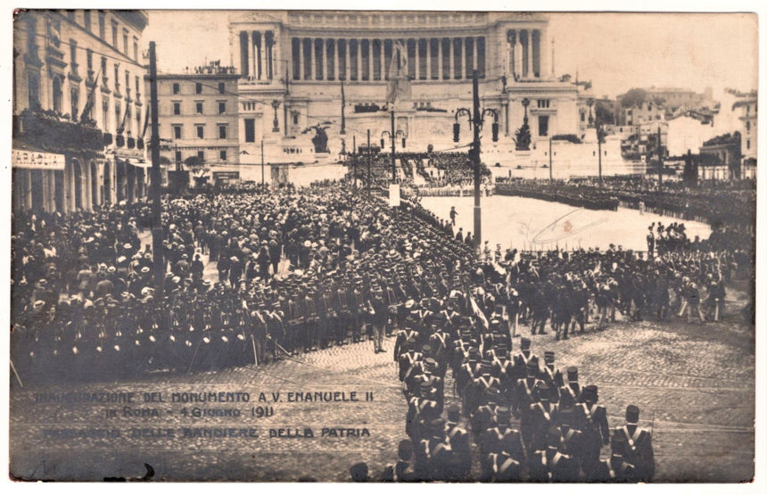 Cartolina Militare Seconda Guerra Mondiale Roma innaug. Monumento a Vitt. Emanuele II | Collezionissimo