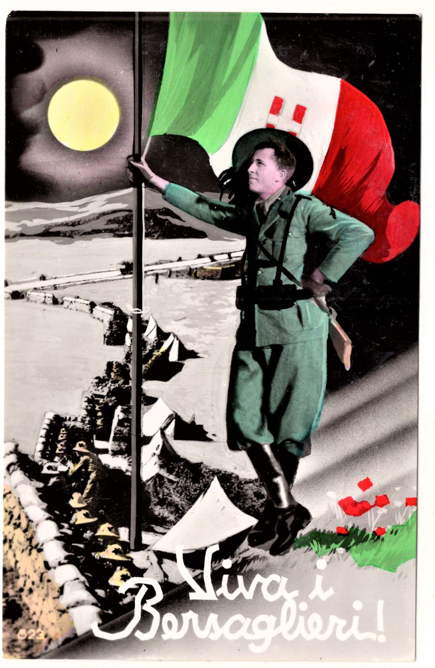 Cartolina Militare Seconda Guerra Mondiale Viva i Bersaglieri | Collezionissimo