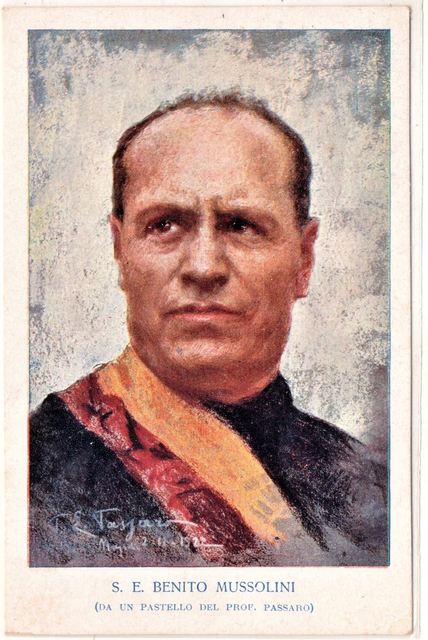 Cartolina Militare Seconda Guerra Mondiale Benito Mussolini ed. G.Parisio Napoli | Collezionissimo