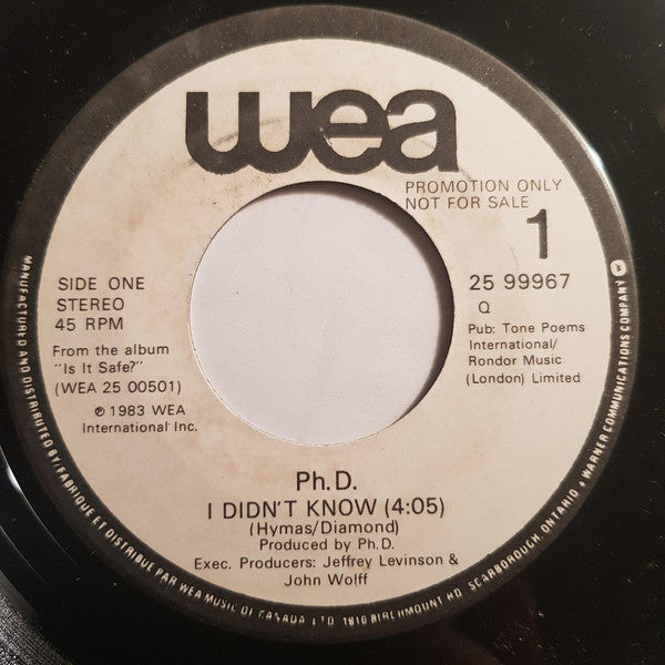 Ph.D. - I Didn't Know