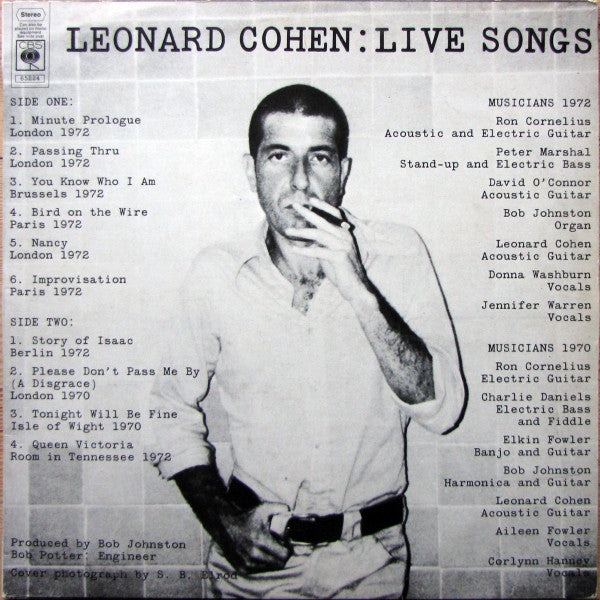 Leonard Cohen - Live Songs