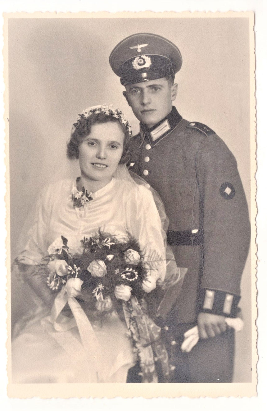 Cartolina Militare Seconda Guerra Mondiale foto sposa militare | Collezionissimo