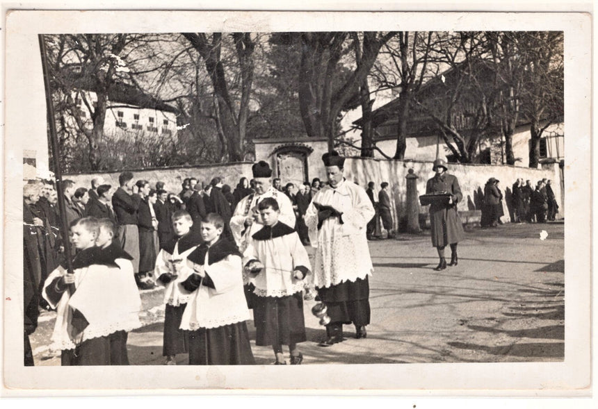 Cartolina Militare Seconda Guerra Mondiale funerale militare Hronek foto | Collezionissimo