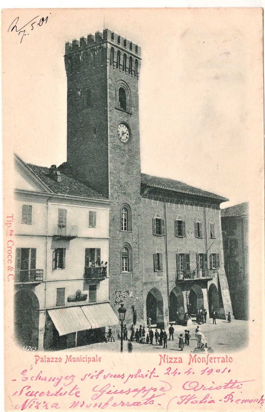 Cartolina Asti Nizza Monferrato municipio | Collezionissimo