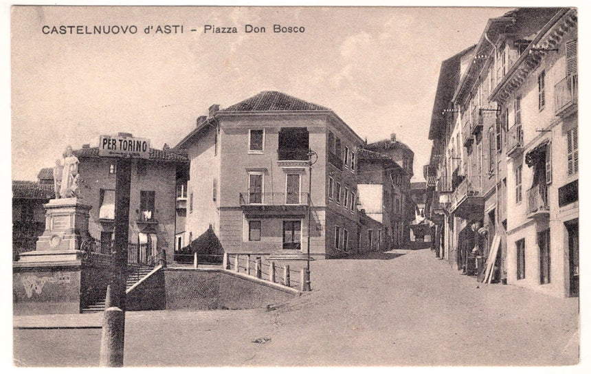 Cartolina Asti Castelnuovo piazza Don Bosco | Collezionissimo