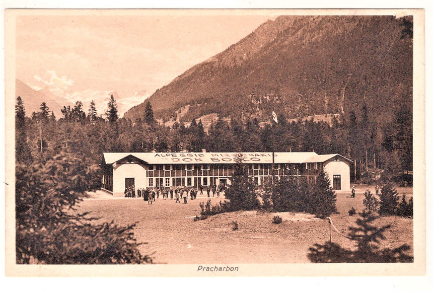 Cartolina Aosta Pracharbon alpeggio Don Bosco | Collezionissimo