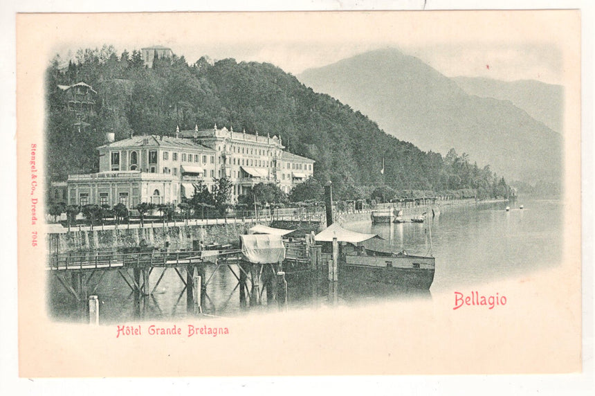 Cartolina Como Bellagio hotel Gran Bretania | Collezionissimo