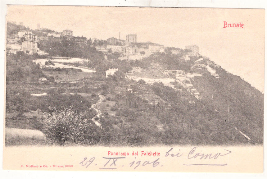 Cartolina Como Brunate panorama | Collezionissimo