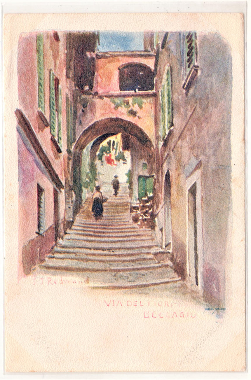 Cartolina Como Bellagio via del fioraio | Collezionissimo