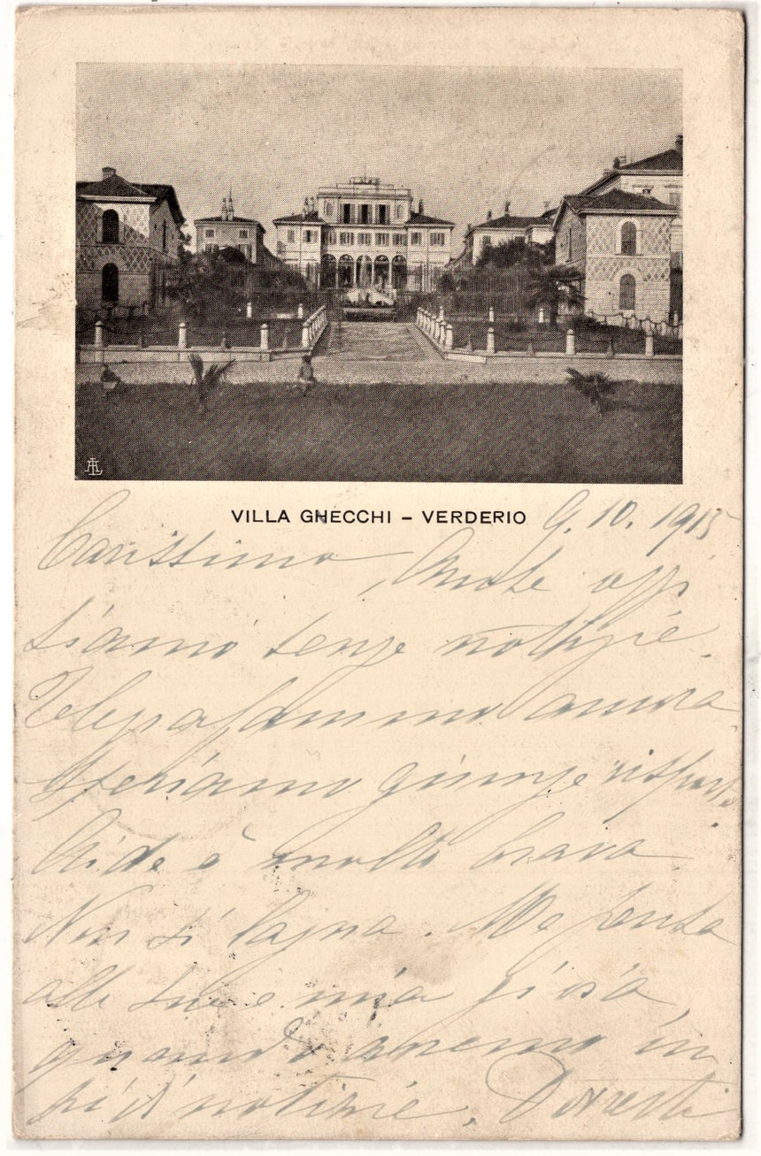 Cartolina Como Verderio villa Gnecchi | Collezionissimo