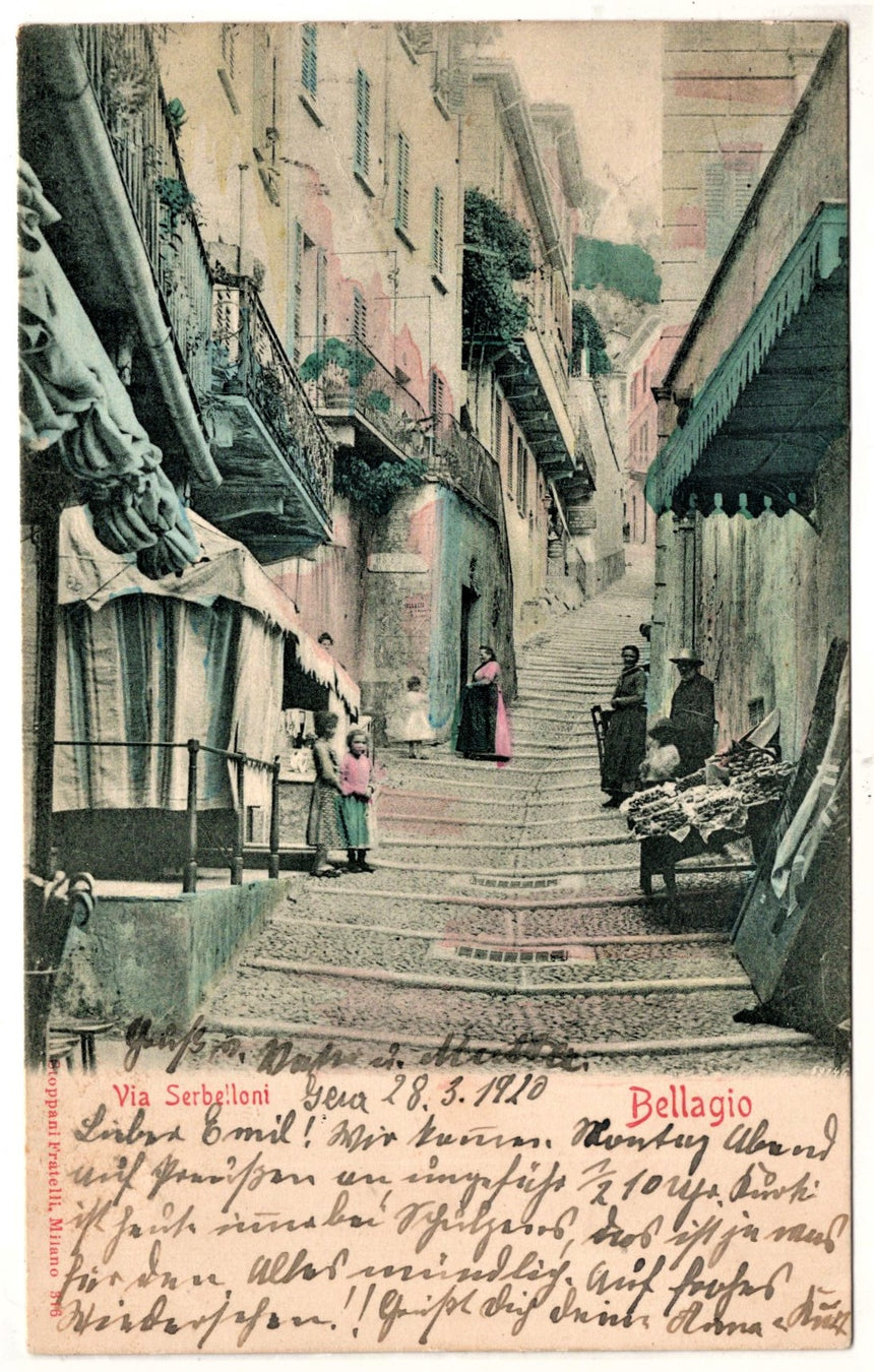 Cartolina Como Bellagio via Serbelloni | Collezionissimo