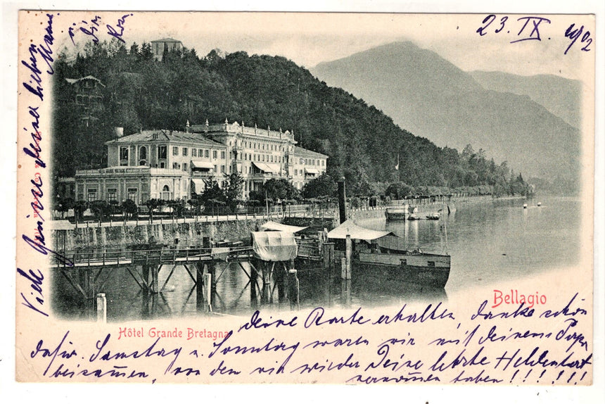 Cartolina Como Bellagio Gran hotel Bretagna | Collezionissimo