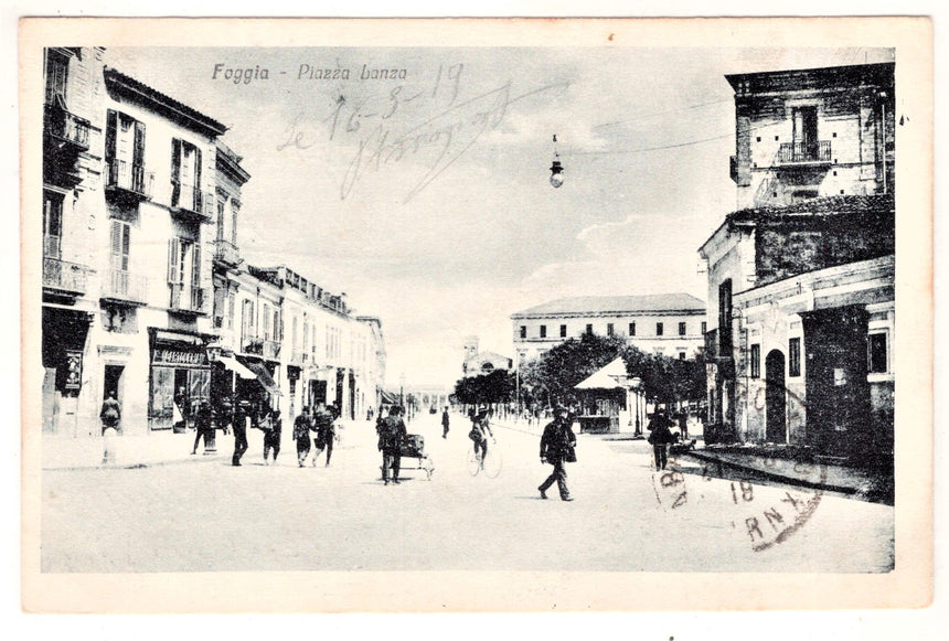 Cartolina Foggia piazza Lanza | Collezionissimo