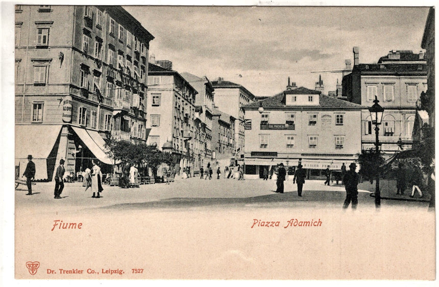 Cartolina Fiume piazza Adamich | Collezionissimo