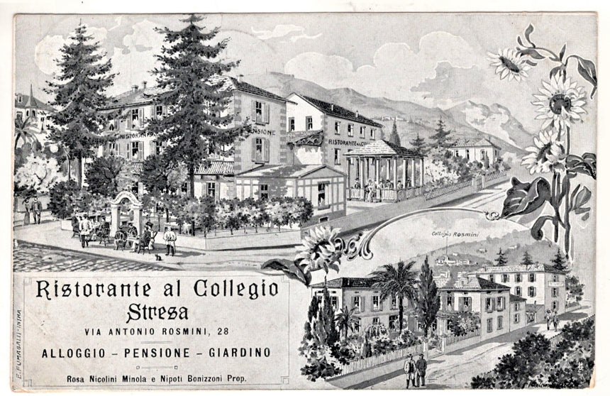 Cartolina Stresa ristorante al Collegio | Collezionissimo