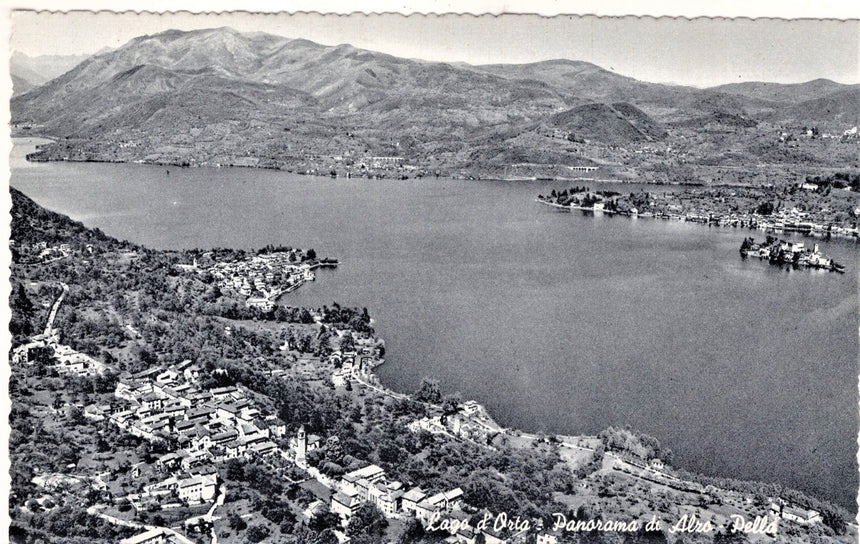 Cartolina Lago Orta panorama di Alzo Pella | Collezionissimo