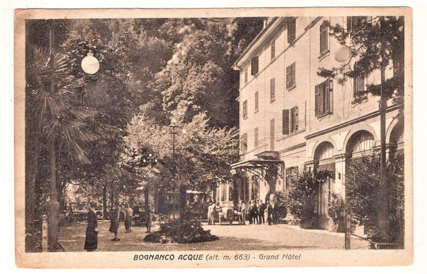 Cartolina Bognanco acque Novara grand hotel | Collezionissimo