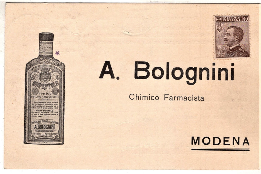 Cartolina Modena pubblicità A.Bolognini | Collezionissimo