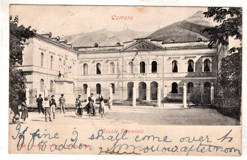 Cartolina Carrara scuole femminil | Collezionissimo