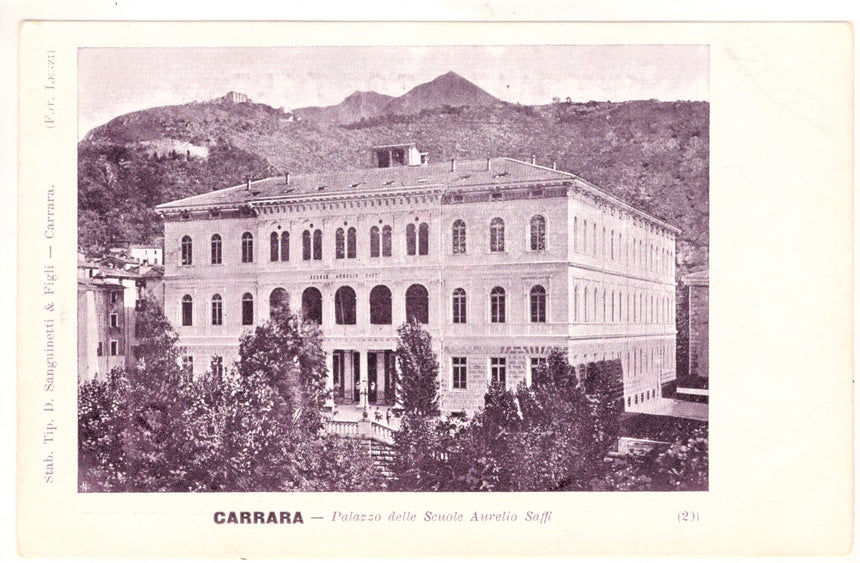 Cartolina Carrara scuole Aurelio Saffi | Collezionissimo