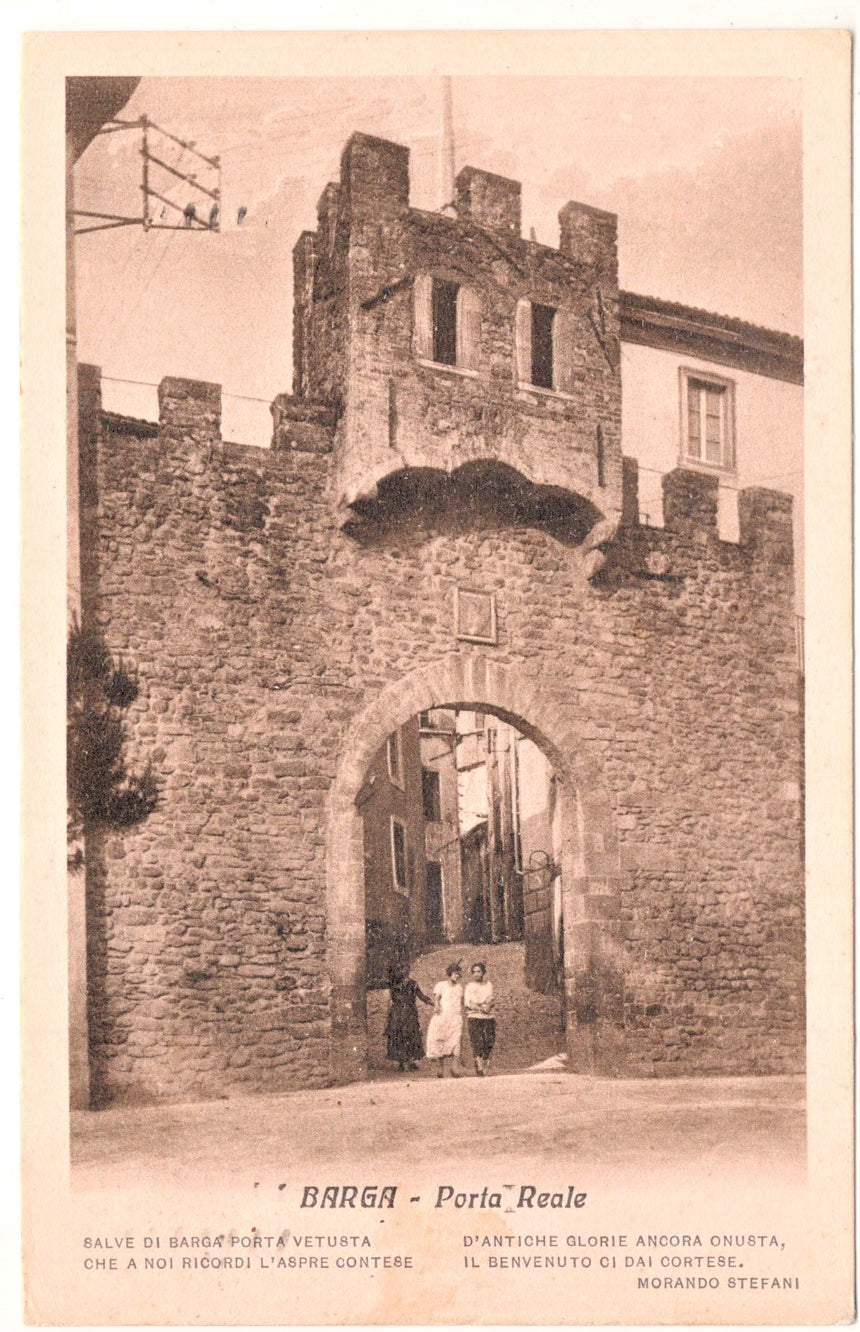 Cartolina Barga porta Reale Lucca | Collezionissimo